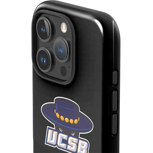University of California-Santa Barbara UCSB Gauchos Black iPhone 16 Pro Impact Case